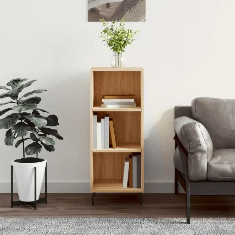 Hoogglans wit dressoir van bewerkt hout met tijdloze uitstraling - Sonoma eiken / 1 - Dressoirs & buffetkasten