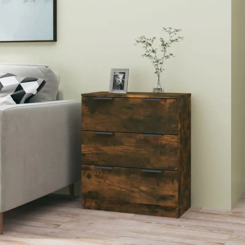 Hoogglans wit dressoir van bewerkt hout voor gemakkelijk schoonmaken - Gerookt eiken / 1 - Dressoirs & buffetkasten