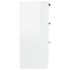 Hoogglans wit dressoir van bewerkt hout voor gemakkelijk schoonmaken - Dressoirs & buffetkasten