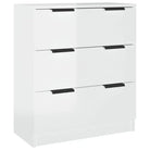 Hoogglans wit dressoir van bewerkt hout voor gemakkelijk schoonmaken - Dressoirs & buffetkasten