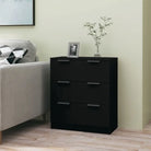Hoogglans wit dressoir van bewerkt hout voor gemakkelijk schoonmaken - Zwart / 1 - Dressoirs & buffetkasten