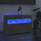 Hoogglans wit tv-meubel met rgb led-verlichting en stevig ontwerp - Betongrijs / 1 / 60 cm - Tv-meubels