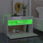 Hoogglans wit tv-meubel met rgb led-verlichting en stevig ontwerp - Tv-meubels