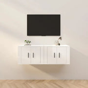 Hoogglans wit tv-meubel met strak en klassiek design - Tv-meubels