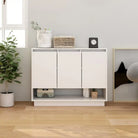 Hoogglans witte dressoir van bewerkt hout voor moderne inrichting - Dressoirs & buffetkasten