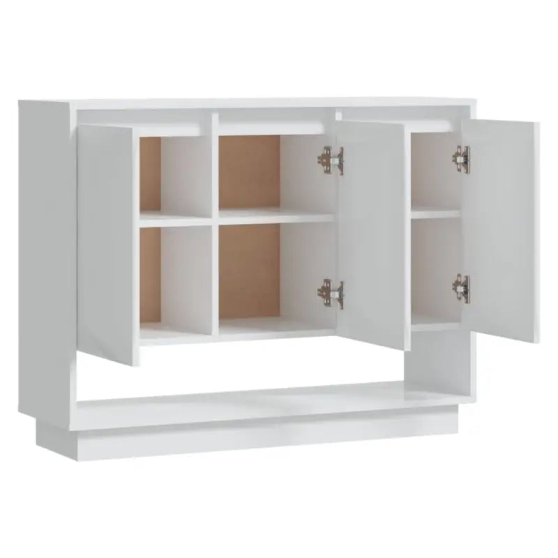 Hoogglans witte dressoir van bewerkt hout voor moderne inrichting - Dressoirs & buffetkasten