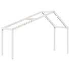 Hoogslaper van massief grenenhout met open zijdeur in wit materiaal - Bedden & bedframes