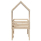 Hoogslaper van massief grenenhout met open zijdeur voor kleine kamers - Bedden & bedframes