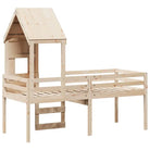 Hoogslaper van massief grenenhout met open zijdeur voor kleine kamers - Bedden & bedframes