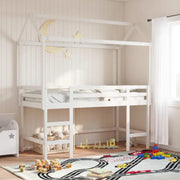 hoogslaper voor kinderen met open zijdeur van massief grenenhout - Bedden & bedframes