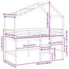 Hoogslaper voor kinderen met open zijdeur van massief grenenhout - Bedden & bedframes