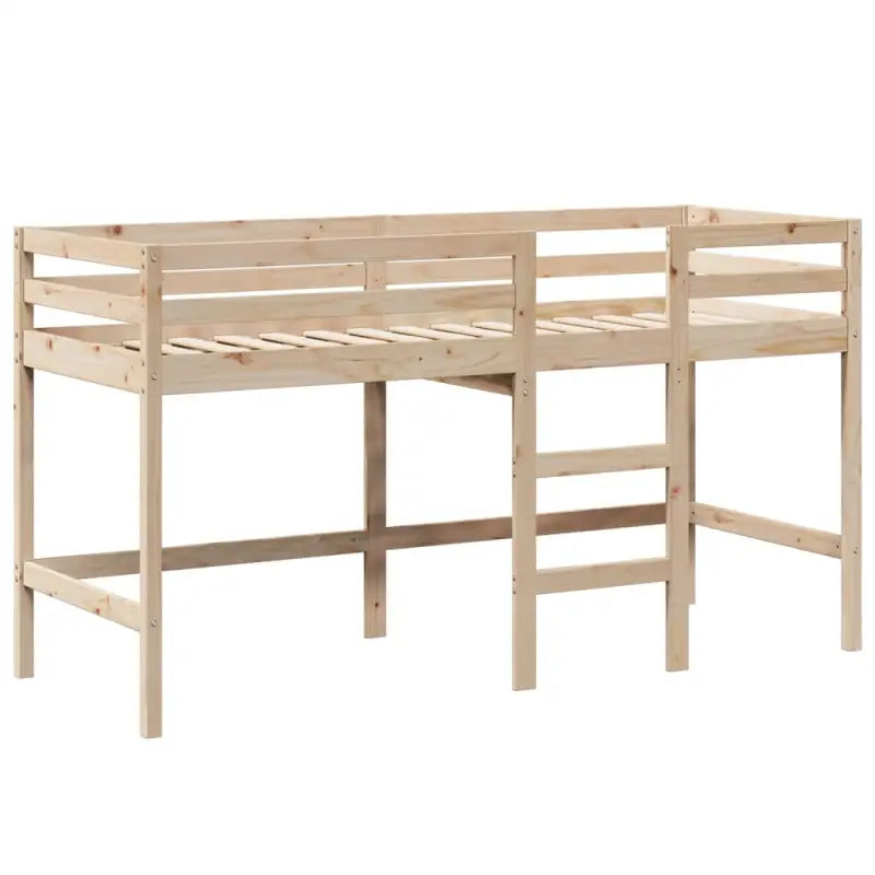 Hoogslaper voor kinderen van massief grenenhout met open zijdeur - Bedden & bedframes