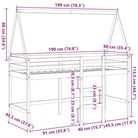 Hoogslaper voor kinderen van massief grenenhout met open zijdeur - Bedden & bedframes