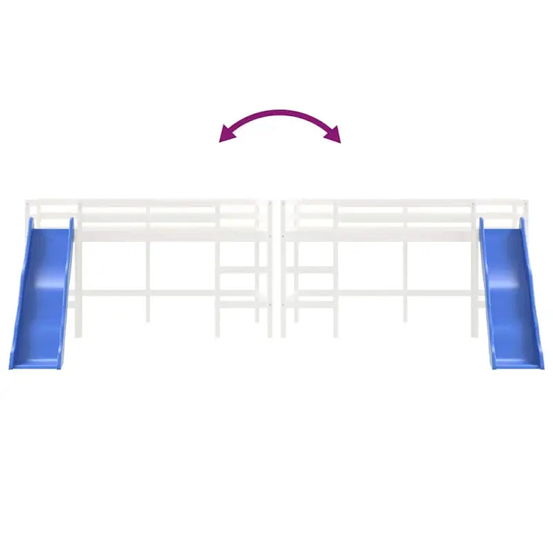 Hoogslaper voor kinderen van massief grenenhout met stabiliteit - Bedden & bedframes