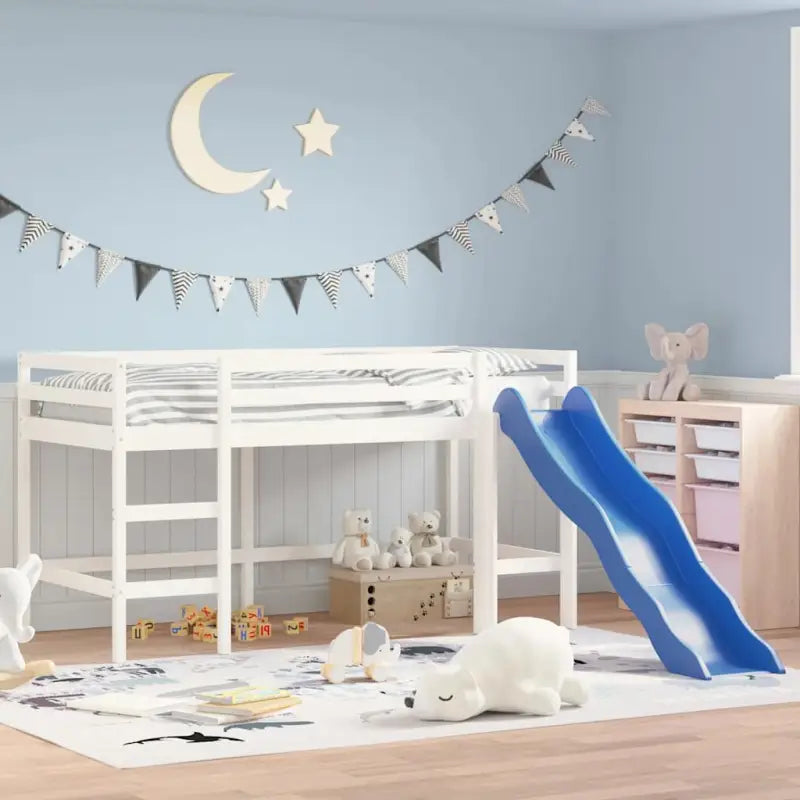 Hoogslaper voor kinderen van massief grenenhout met stabiliteit - Bedden & bedframes