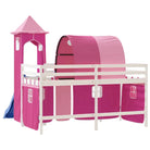 Hoogslaper voor kinderen van massief grenenhout voor ruimtebesparing - Bedden & bedframes