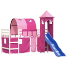Hoogslaper voor kinderen van massief grenenhout voor ruimtebesparing - Bedden & bedframes