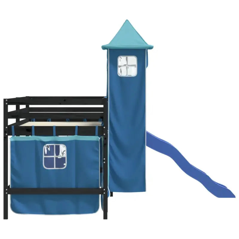 Hoogslaper voor kinderen van massief grenenhout voor ruimtebesparing - Bedden & bedframes