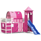 Hoogslaper voor kinderen van massief grenenhout voor ruimtebesparing - Bedden & bedframes