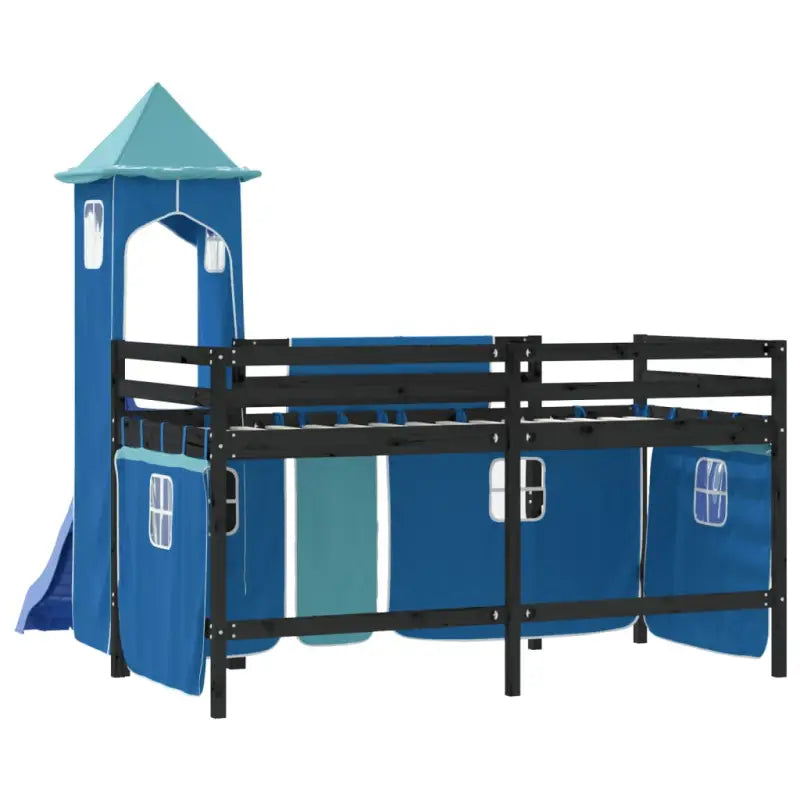 Hoogslaper voor kinderen van massief grenenhout voor ruimtebesparing - Bedden & bedframes