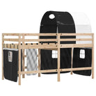 Hoogslaper voor kinderen van massief grenenhout stabiel en ruimtebesparend - Bedden & bedframes