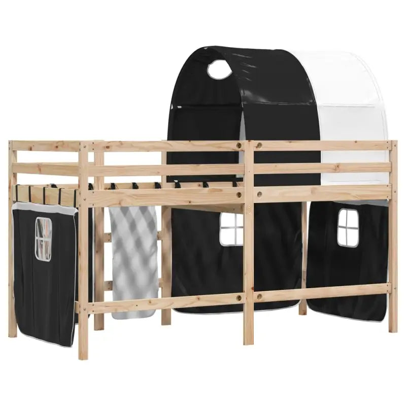 Hoogslaper voor kinderen van massief grenenhout stabiel en ruimtebesparend - Bedden & bedframes