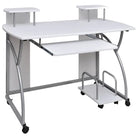 Hoogte bureau van bewerkt hout voor thuiskantoor en studeerkamer - Wit / 110 x 52 x 88.5 cm - Bureaus