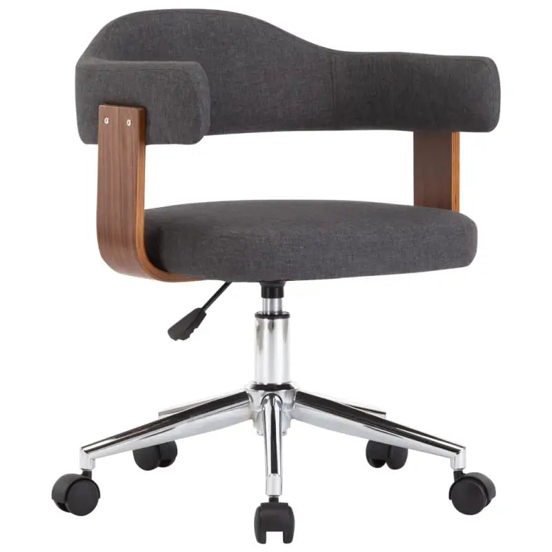 Hoogte verstelbare bureaustoel met gebogen hout voor modern comfort - Grijs / 1 - Bureaustoelen