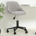 Hoogte verstelbare bureaustoel met trendy design en zacht fluweel - Lichtgrijs / 1 - Bureaustoelen