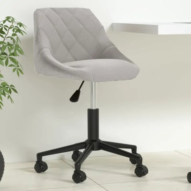 Hoogte verstelbare bureaustoel met trendy design en zacht fluweel - Lichtgrijs / 1 - Bureaustoelen