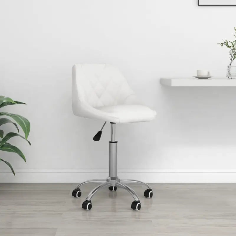 Hoogte verstelbare draaibare bureaustoel met trendy design en kunstleer - Wit / 1 - Bureaustoelen