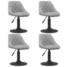Hoogte verstelbare draaibare eetkamerstoelen met fluwelen design - Lichtgrijs / 4 - Eetkamerstoelen