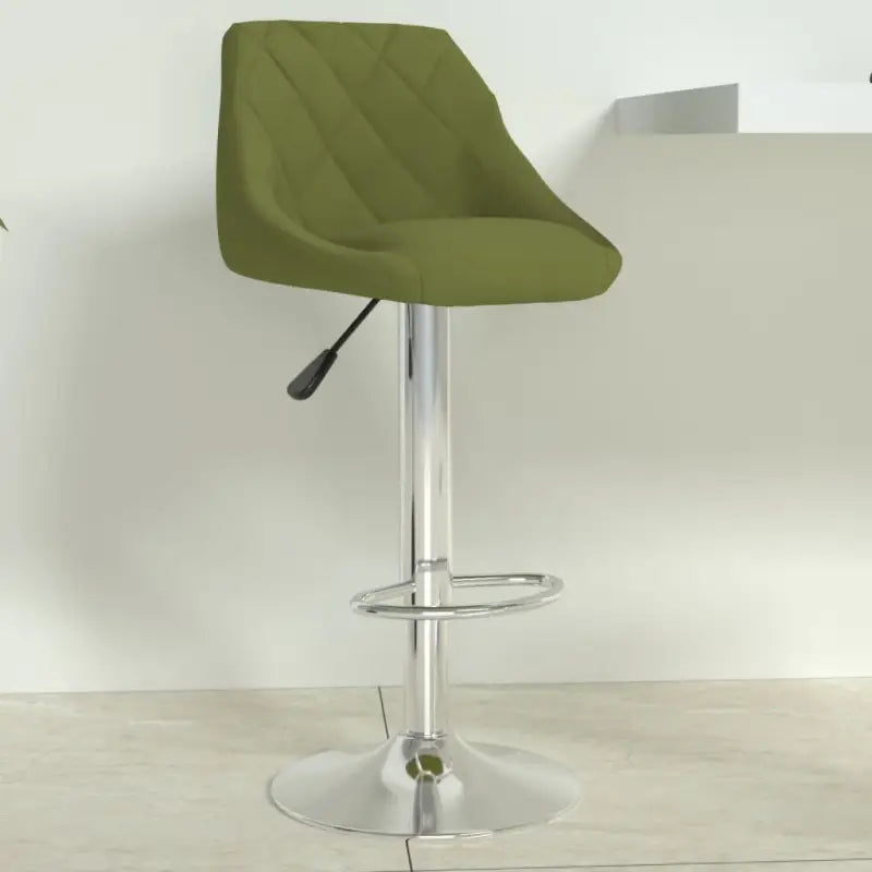 Hoogte verstellbare barkrukken met ingebouwde voetensteun en fluweelbekleding - Lichtgroen / 1 - Barkrukken