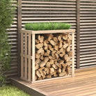 Houtblok Houder voor Buiten van Massief Grenenhout - Naturel / 108 x 52 x 106 cm - Brandhoutrekken