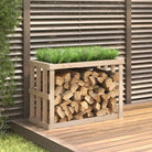 Houtblok Houder voor Buiten van Massief Grenenhout - Naturel / 108 x 52 x 74 cm - Brandhoutrekken