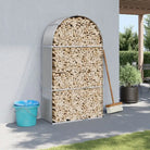 Houtblokhouder van gegalvaniseerd staal voor nette opslag - Lichtgrijs / 120 x 45 x 210 cm - Brandhoutrekken