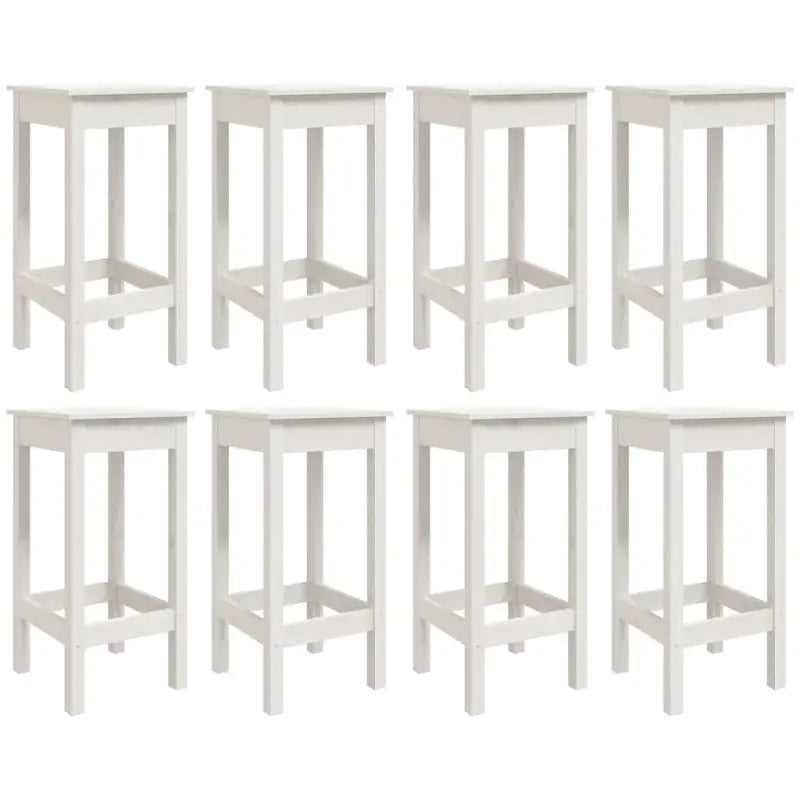 Houten barset van massief grenenhout voor buiten of tuin - Wit - Tuinsets