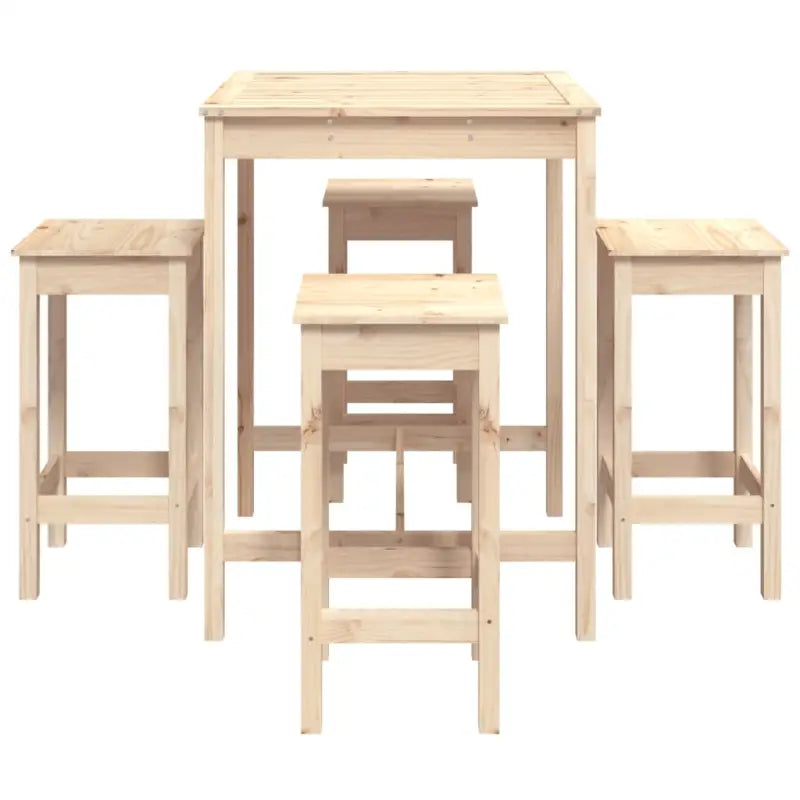 Houten barset van massief grenenhout voor tuin en terras - Tuinsets