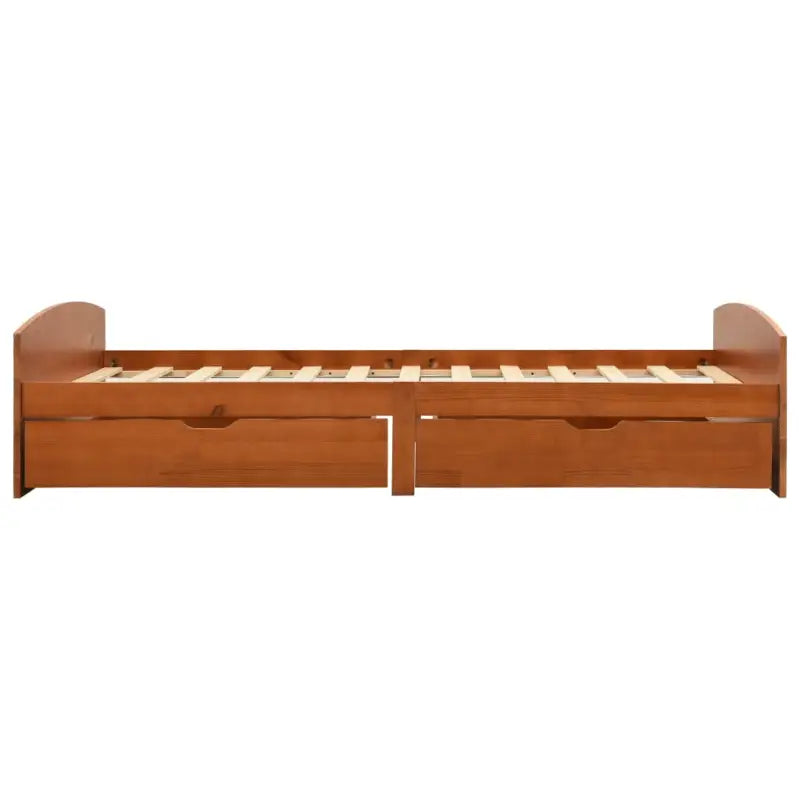 Houten bedframe met lades van massief grenenhout inclusief levering - Bedden & bedframes