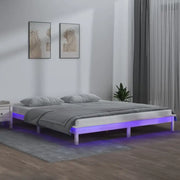 Houten bedframe met LED-verlichting van massief grenenhout - Bedden & bedframes