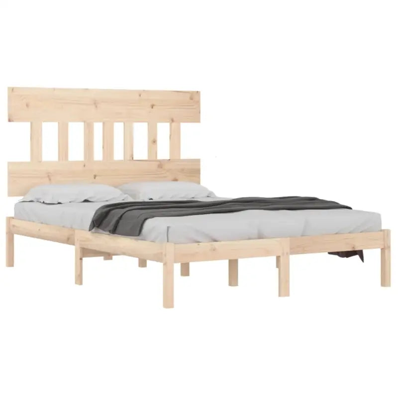 Houten bedframe met massief grenenhout en tijdloos ontwerp - Bedden & bedframes