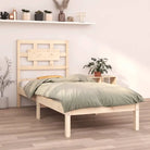 Houten bedframe met tijdloos ontwerp van massief grenenhout - Naturel / 75 x 190 cm - Bedden & bedframes
