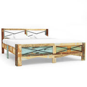 Houten bedframe met vintage charme van massief gerecycled hout - Bedden & bedframes