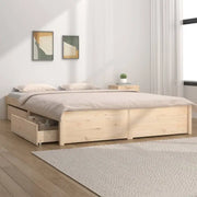 Houten bedframe van massief grenenhout met levering bevat - Bedden & bedframes