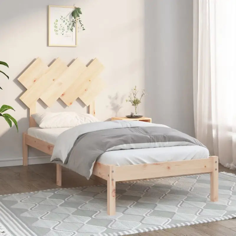 Houten bedframe van massief grenenhout met levering bevat - Naturel / 90 x 200 cm - Bedden & bedframes