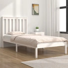 Houten bedframe van massief grenenhout met levering bevat - Wit / 100 x 200 cm - Bedden & bedframes