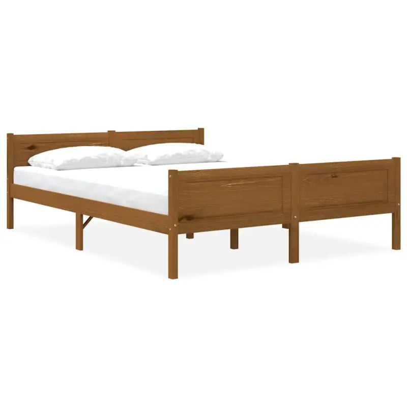 Houten bedframe van massief grenenhout voor een moderne slaapkamer - Bedden & bedframes