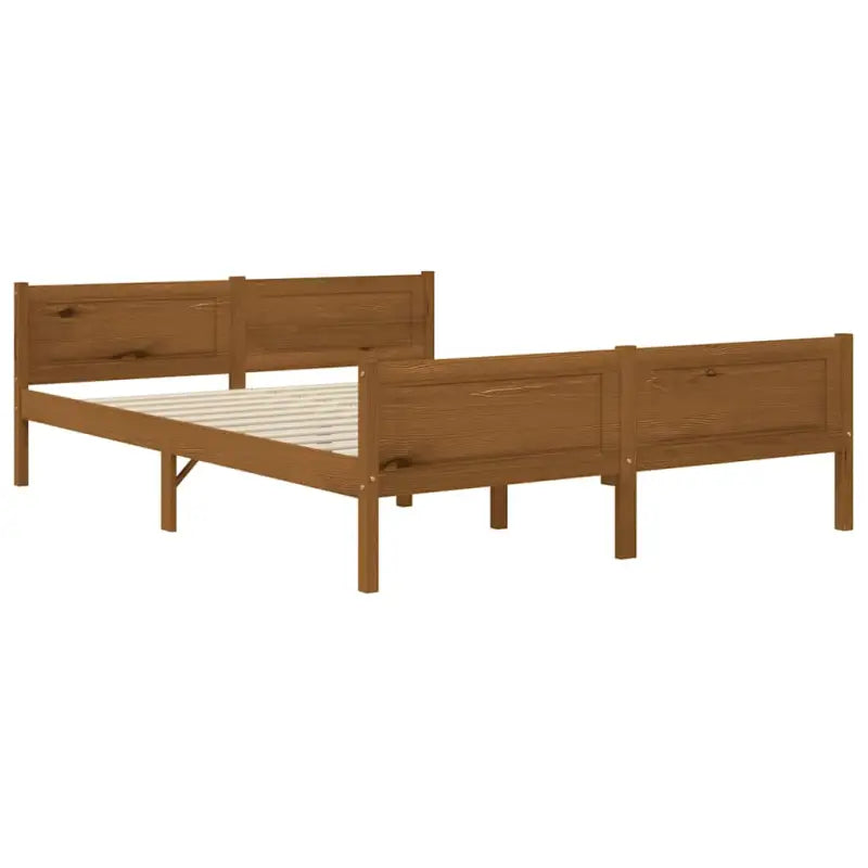 Houten bedframe van massief grenenhout voor een moderne slaapkamer - Bedden & bedframes
