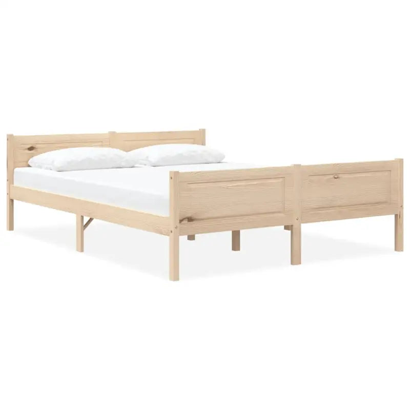 Houten bedframe van massief grenenhout voor een moderne slaapkamer - Bruin / 120 x 200 cm - Bedden & bedframes