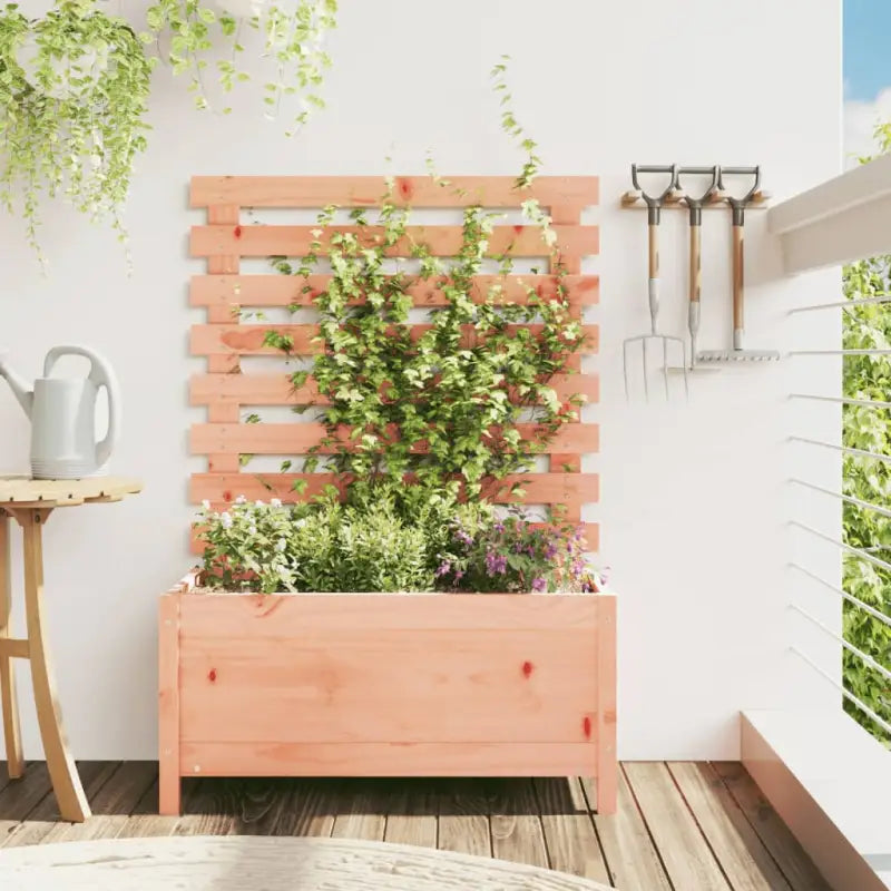 Houten bloempotten en plantenbakken van massief douglashout voor buiten - Natuurlijk douglashout / 79 x 39.5 x 114 cm